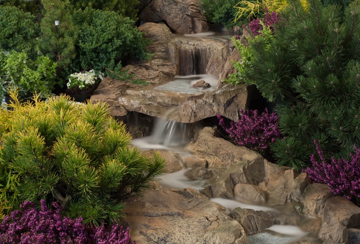 Bachlauf Wasserfall Steinoptik Set 2 Elemente groß Gartenteich eBay